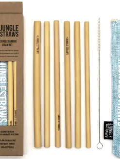 Jungle Straw Aterimet|Bambupillisetti 6 kpl