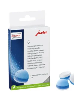3-vaiheiset puhdistustabletit 6 kpl/pkt>Jura Best