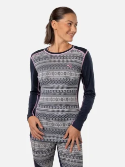 Kari Traa Asusteet|paita Mina woolblend ls Royal dark navy