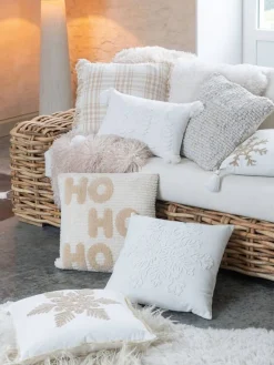 Sisustustekstiilit|Koristetyyny Snoflake 45x45 cm valkoinen/beige