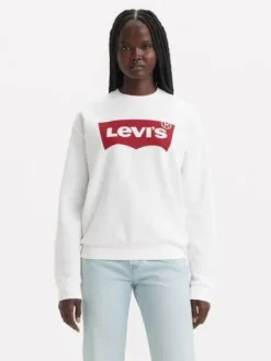 Levi's Trikoopaidat Ja Colleget|collegepaita Everyday Crew Batwing White 0025 Batwing white