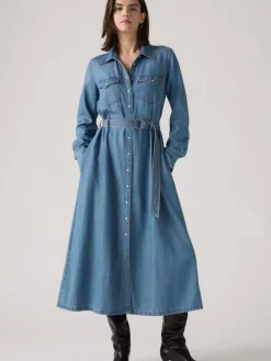 Levi's Vapaa-Ajan Mekot|farkkumekko Quincay Maxi Dress 0000 Bright Mid Stone