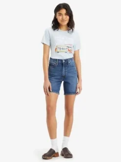 Levi's Shortsit Ja Caprit|farkkushortsit Ribcage Bermuda Short 0001 Basic farkkusininen