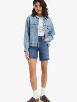 Levi's Shortsit Ja Caprit|farkkushortsit Ribcage Bermuda Short 0001 Basic farkkusininen