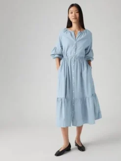 Levi's Vapaa-Ajan Mekot|mekko Jolene Ls Maxi 0001 Sininen