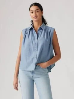 Levi's Topit|pusero Gracen Comm sl blouse 0000 Vaaleansininen