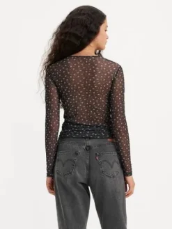 Levi's Puserot|pusero Jewel Mesh Top 0001 Dorothy floral caviar