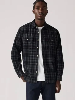 Levi's Kauluspaidat|samettipaita Jackson Worker Corduroy Overshirt 0280 Huxley Plaid Jet Black