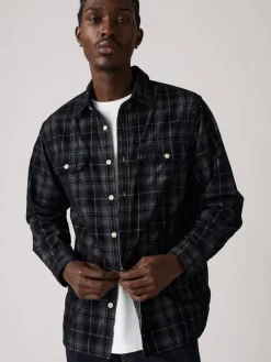 Levi's Kauluspaidat|samettipaita Jackson Worker Corduroy Overshirt 0280 Huxley Plaid Jet Black