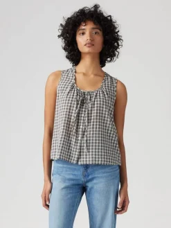 Levi's Topit|toppi Luella Sl Blouse 0001 Milo Plaid Egret