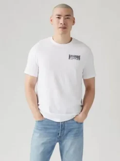 Levi's T-Paidat|t-paita Graphic Crewneck Tee 1855 Brin Music Inspired White
