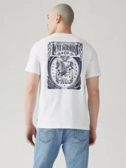 Levi's T-Paidat|t-paita Graphic Crewneck Tee 1855 Brin Music Inspired White