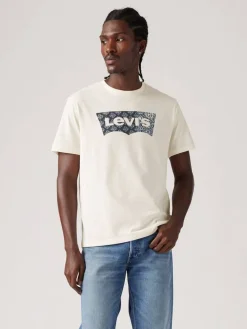 Levi's T-Paidat|t-paita Graphic Crewneck Tee 1811 Batwing Bandana Fill Three Egret