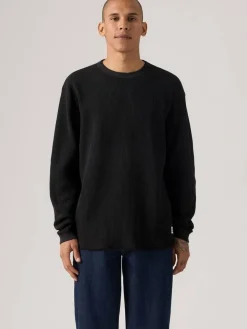 Levi's T-Paidat|trikoopaita Long Sleeve Relaxed Thermal Tee 0025 Mineral Black