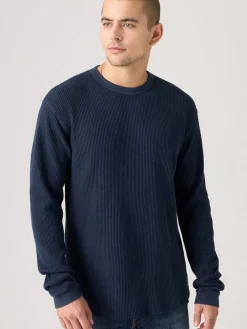 Levi's T-Paidat|trikoopaita Long Sleeve Relaxed Thermal Tee 0026 Navy Blazer