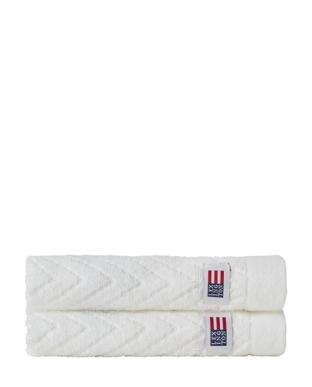 pyyhesetti 30x50 cm herringbone 2 kpl valkoinen>Lexington New