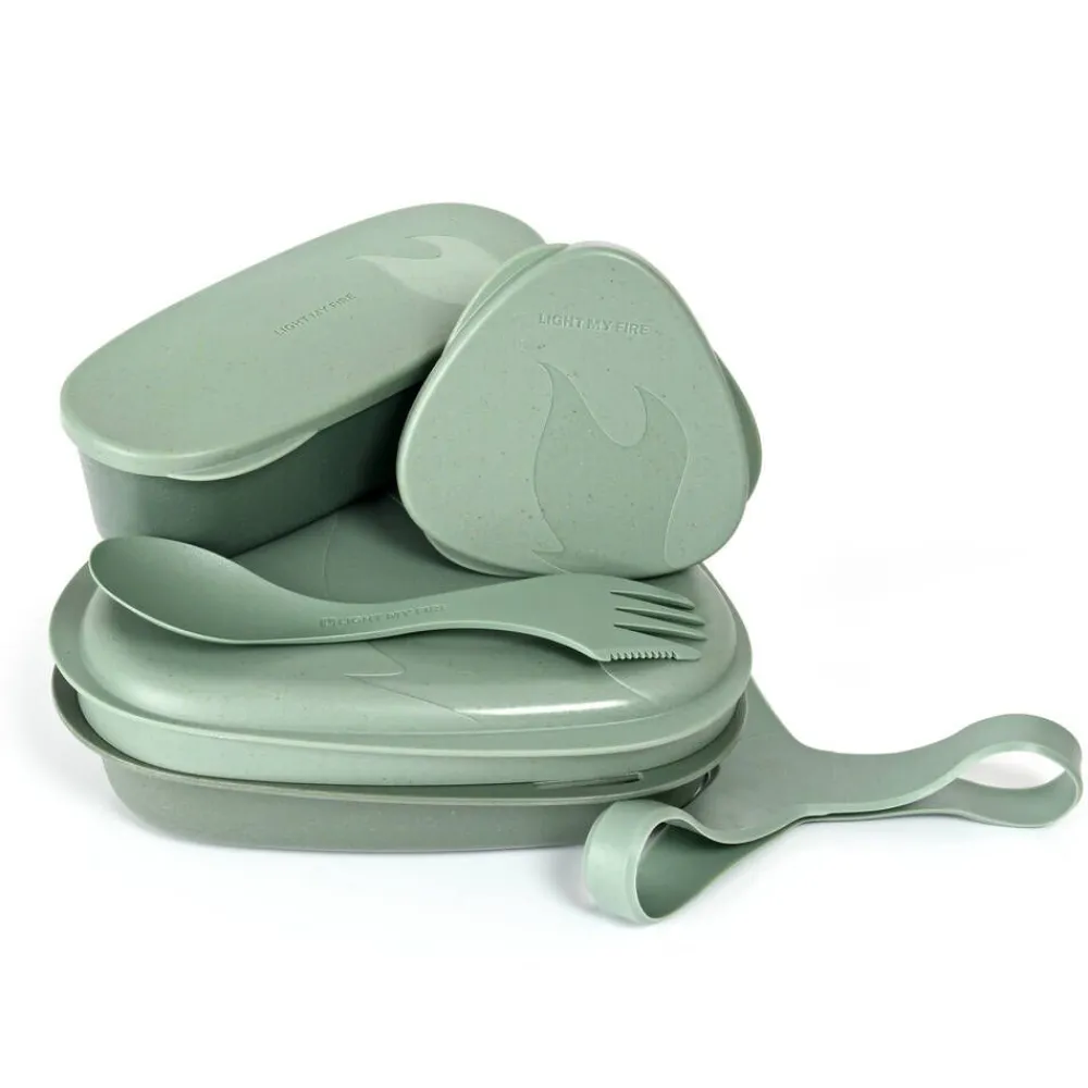 Light my fire Retkeilytarvikkeet|LunchKit BIO astiasarja sandygreen