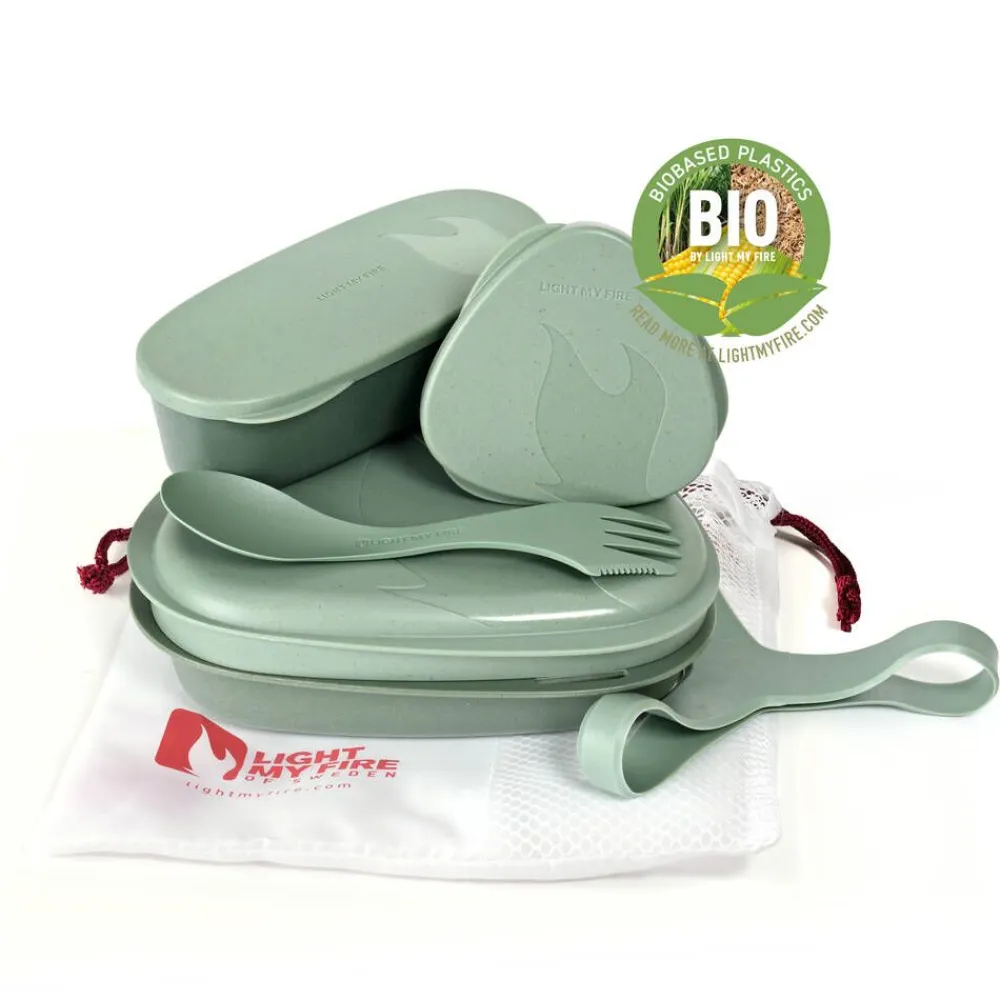 Light my fire Retkeilytarvikkeet|LunchKit BIO astiasarja sandygreen