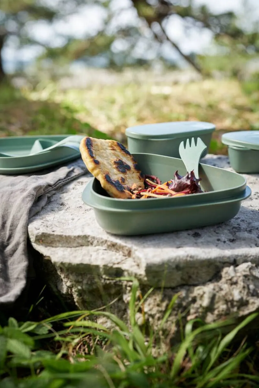 Light my fire Retkeilytarvikkeet|LunchKit BIO astiasarja sandygreen