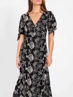 mekko Black Cotton Midaxi>Little Mistress Outlet