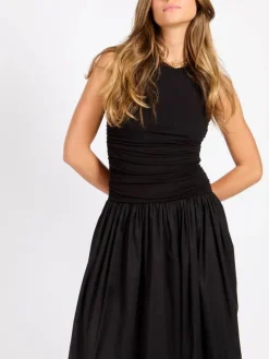 Little Mistress Vapaa-Ajan Mekot|mekko Black Cotton Maxi Musta