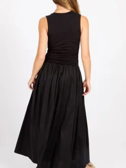 Little Mistress Vapaa-Ajan Mekot|mekko Black Cotton Maxi Musta