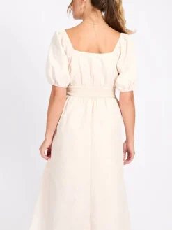 Little Mistress Lyhyet Juhlamekot|mekko Cream Leaf Midaxi KERMA