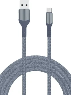 latausjohto USB-micro USB, 2 m harmaa>Livia Sale