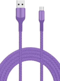 Livia Kuulokkeet Ja Puhelintarvikkeet|latausjohto USB-micro USB, 2 m lila