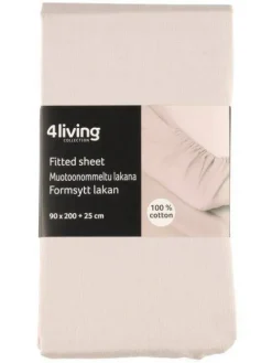muotoonommeltu lakana 90x200 + 25 cm beige><noscript><img width=