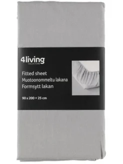 muotoonommeltu lakana 90x200 + 25 cm harmaa><noscript><img width=