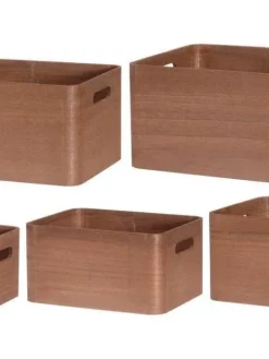 4Living Säilytyskorit Ja Laatikot|Ruoansäilytys Ja Järjestys|puulaatikko 32x24x16,5 cm ruskea