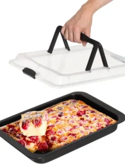 Bake&Carry piirakkavuoka + kansi 3,45 L 42x30x4,5 cm mu>Maku Hot