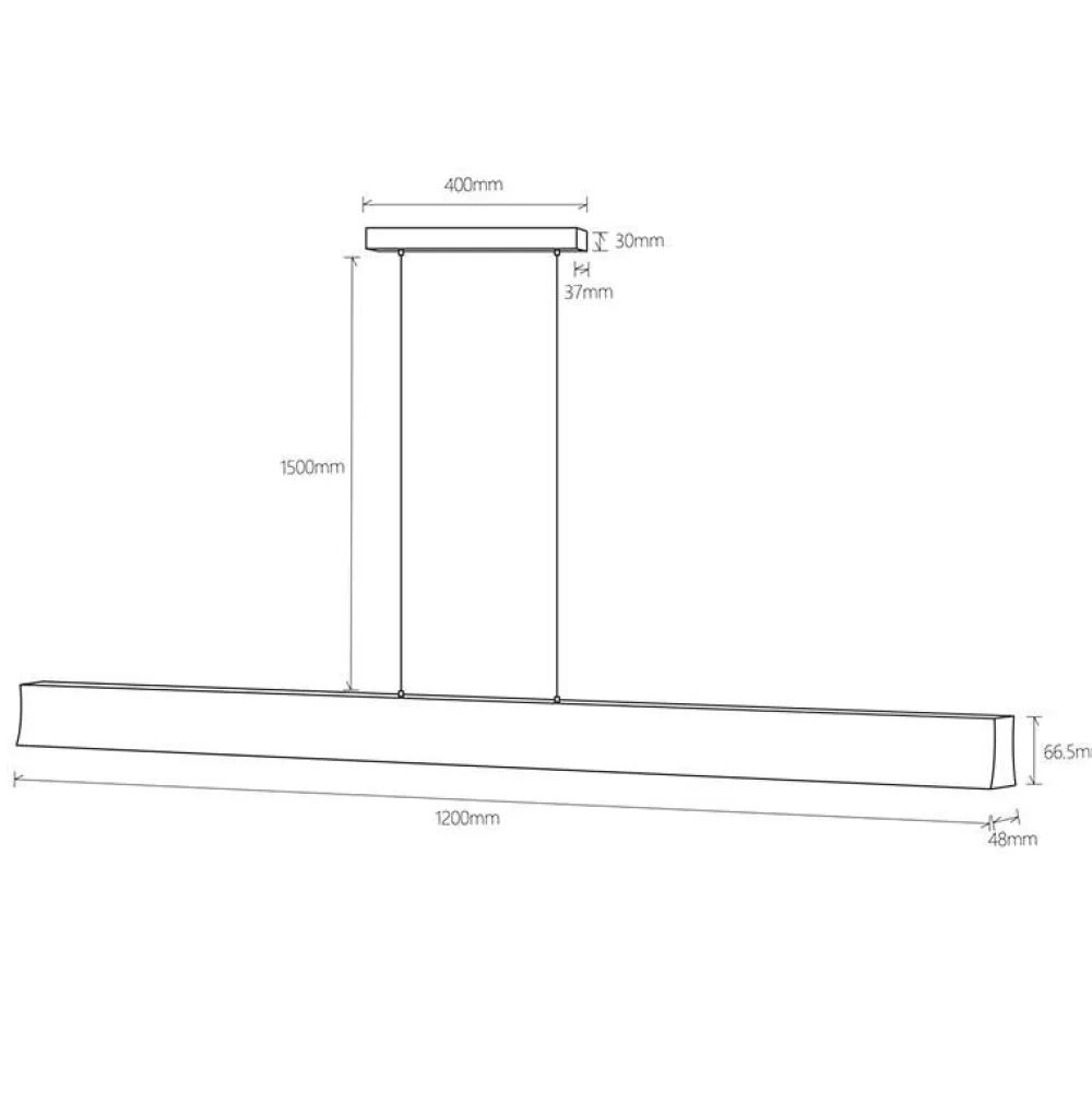 Mantra Sisustusvalaisimet|Hanok riippuvalaisin 120 cm musta