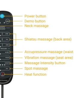 shiatsu- ja akupainantaistuin musta MCG820><noscript><img width=