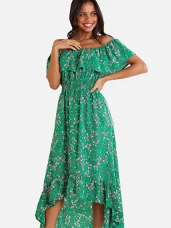 Mela London Vapaa-Ajan Mekot|mekko ML5981 maxi Vihreu00e4