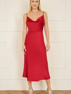 Mela London Lyhyet Juhlamekot|satiinimekko YM3798 slip in