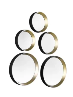 peilisetti Vivien 5-pack musta/kulta>Mirrors and More Online
