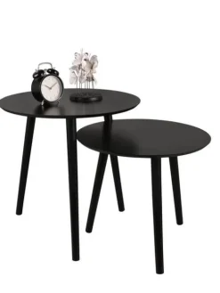 sarjapöytä Vilana Ø50 cm + Ø45 cm musta><noscript><img width=