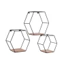 Mirrors and More Hyllyt Ja Telineet|Huonekalut|seinähylly Chiara musta/puu 3-pack