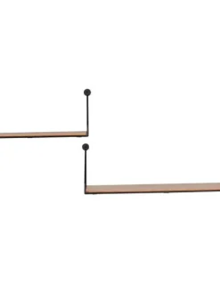 Mirrors and More Hyllyt Ja Telineet|Huonekalut|seinähylly Dana musta/puu 2-pack