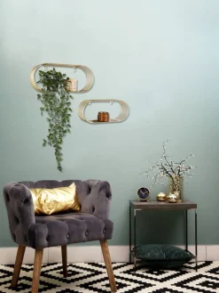 Mirrors and More Hyllyt Ja Telineet|Huonekalut|seinähyllysetti Joyce 2-pack kulta