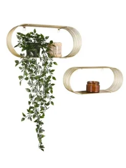 Mirrors and More Hyllyt Ja Telineet|Huonekalut|seinähyllysetti Joyce 2-pack kulta