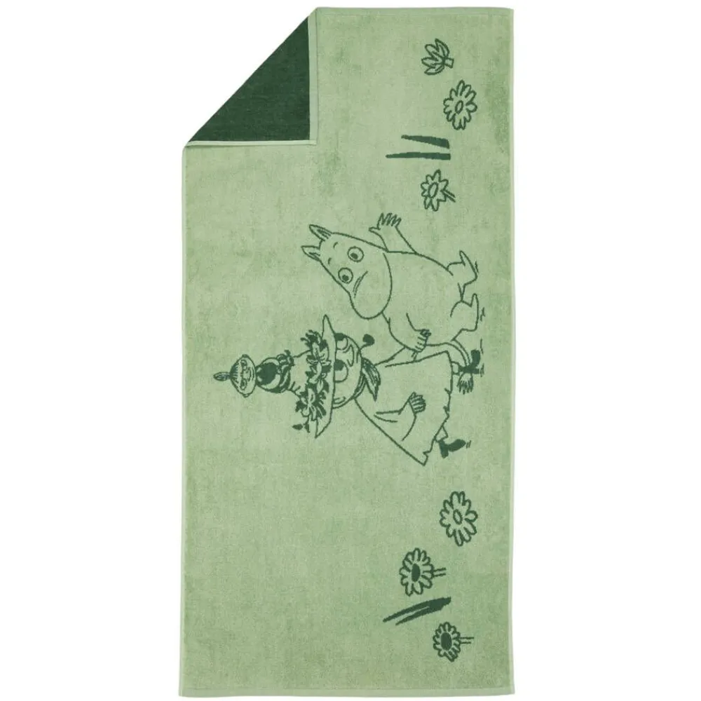 Moomin Kylpyhuone- Ja Saunatekstiilit|Kylpyhuone- Ja Saunatekstiilit|Arabia kylpypyyhe 70x140 cm Sydänystävät GOTS