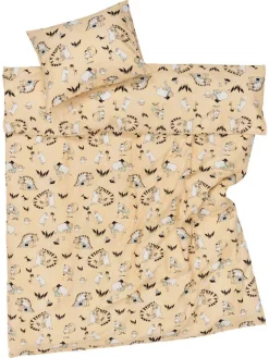 Moomin Vuodetekstiilit|Arabia pussilakanasetti 150x210 cm Muumiperhe beige