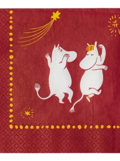 Moomin Kertakäyttö|Arabia servetti 33 cm Juhlan Aika