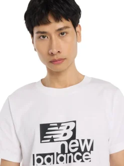 New Balance Paidat Ja Neuleet|t-paita Sport Graphic Cotton White