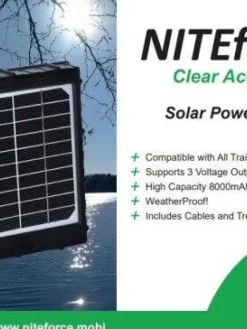 NITEforce Metsästyselektroniikka|aurinkopaneeliakku 8000mAh, Solar Power Panel