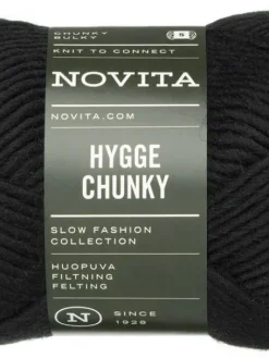 Novita Kankaat Ja Käsityötarvikkeet|lanka Hygge Chunky 100g 099 noki