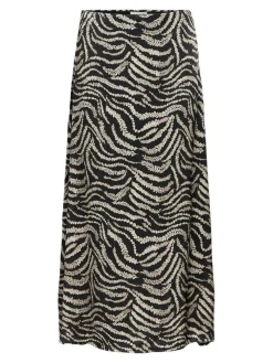 Object Hameet Ja Haalarit|hame Objspine RE Midi Black white sand